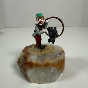 Ron Lee | Clown with Poodle Jumping through Hoop